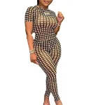 2025 Summer   Sexy Clothes Women Print Lace-Up Top and Pant Women's Sets Two Piece Track Suit Women