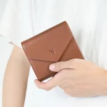 Premium Brown Real Leather Wallet Envelop Cover Men Wallet With Deboss