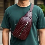 High Quality Croc Leather Fanny Pack Luxury Belt Bag Casual Chest Bag With