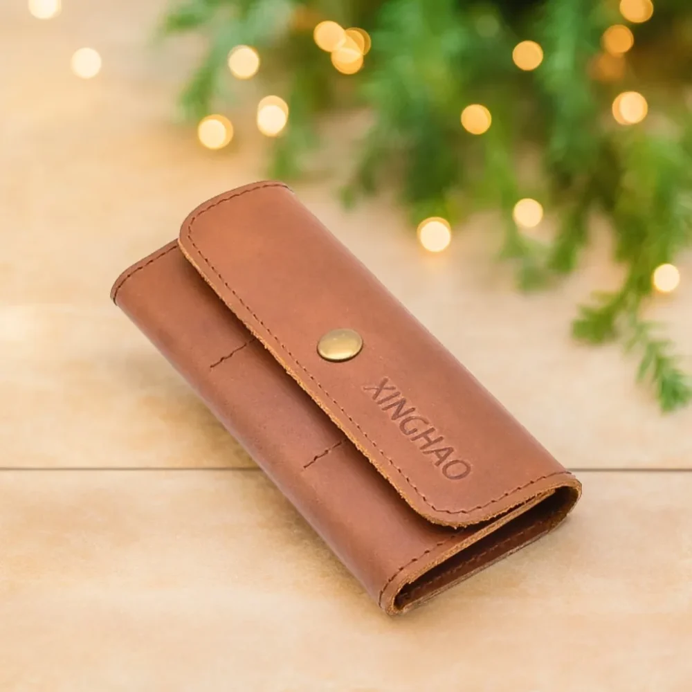 High Quality Premium Genuine Leather Case Memory Card Organizer Durable Leather SD Card Holder for Photographers - Image 6